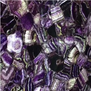 Hot Sale Purple Agate Semiprecious Stone Big Slabs & Tiles/Multicolor Semi Precious Stone Big Slabs/Stone Flooring,Wall Covering Tiles/Interior Decoration/Semi Precious Slabs/China Luxury Agate Stone