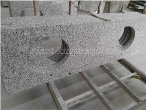 Hot Sale Swan White Granite Counter Tops/Granite Reception Counter/Stone Reception Desk/Work Tops/Solid Surface Table Tops/Square Table Top/Best Price & High Quality Kitchen Top