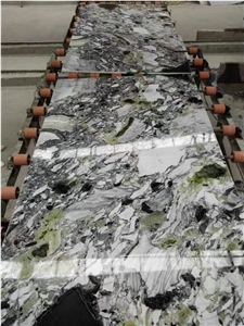 Hot Sale White Beauty Marble Tiles & Slabs/Ice Connect Marble/Chinese Green /Marble Tiles/Cut to Size/Ice Green/White and Green/High Quality Luxury Marble