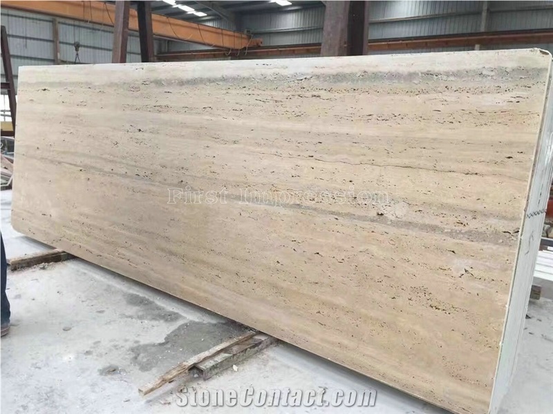 Hot Travertino Romano Silver Slabs & Tiles/Italy Beige Travertine Big Slabs/Travertine Floor & Wall Covering Tiles/New Polished/High Quality & Best Price Travertine