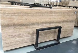 Italian Travertino Romano Silver Slabs & Tiles/Italy Beige Travertine Big Slabs/Travertine Floor & Wall Covering Tiles/New Polished/High Quality & Best Price Travertine/Italy Travertine Stone