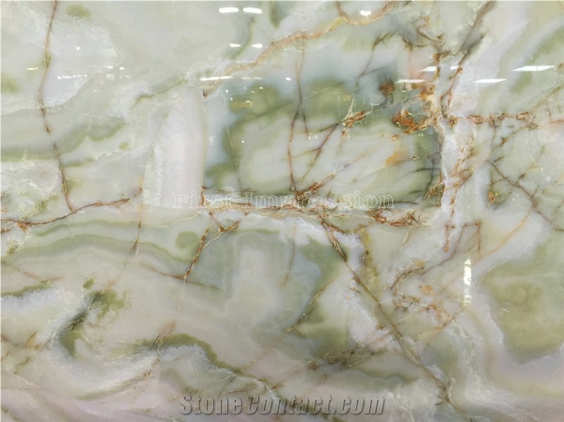 New Polished Green Onyx Slabs & Tiles/Straight & Cross Cutting/Boot Match/Background/Wall Covering/Stair/Skirting/Cladding/Cut-To-Size for Floor Covering/Interior Decoration/Wholesaler/Luxury Onyx