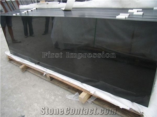 New Polished High Grade Mongolia Black Granite Slabs & Tiles/China Black Granite Slabs/High Polished Pure Black Granite/Extremely Black Granite