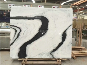 New Polished Panda White Marble Slabs & Tiles/White Marble Wall Covering Tiles/Floor Covering Tiles/Home Decoration Background Slabs Tiles/Building Stone Material/Black and White Marble