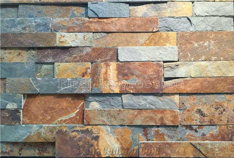 New Slate Tiles/Nature Cultured Stone Panel/Wall Panel/Ledge Stone/Veneer/Stacked Stone for Wall Cladding/Decorative Format Tile/Feature Wall/Ledge Stone/Marble & Granite Culture Stone/High Quality