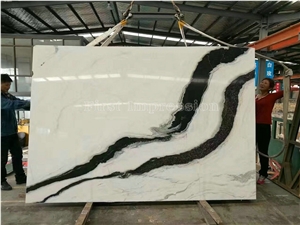 Panda White Marble Slabs & Tiles/China Wall Covering Tiles/Floor Covering Tiles/Home Decoration Background Slabs Tiles/Building Stone Material/Black and White Marble/Chinese White Marble