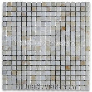 Polished Calacatta Carrara Marble Square Mosaic Tile Polished /Ccalacatta Gold Marble Square Mosaic Tiles