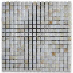 Polished Calacatta Carrara Marble Square Mosaic Tile Polished /Ccalacatta Gold Marble Square Mosaic Tiles