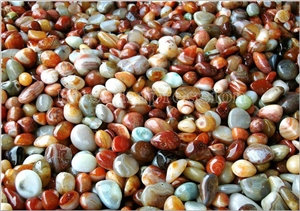 Polished Colorful Pebbles /Natural River Pebble Stone /Red Natrual Pebble Stone /Mixed Pebbles Stone