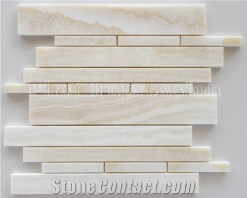 Popular Polished China White Onyx Stone Mosaic/Luxury Hotel Use/Bathroom Wall Use
