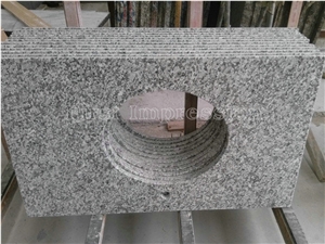 Swan White Granite Counter Tops/Granite Reception Counter/Stone Reception Desk/Work Tops/Solid Surface Table Tops/Square Table Top/Best Price & High Quality Kitchen Top/Hot Sale/China Granite Top