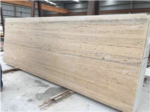 Travertino Romano Silver Slabs & Tiles/Italy Beige Travertine Big Slabs/Travertine Floor & Wall Covering Tiles/New Polished/High Quality & Best Price Travertine/Italy Travertine
