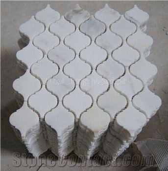White Marble Mini Brick Mosaic Tiles For Bath Room/White Carrara Mosaic Tiles /Round White Marble Tiles