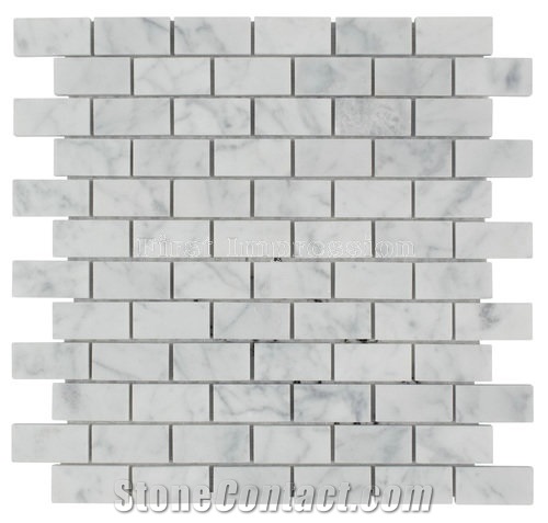 White Marble Mosaic Tiles /White Carrara Marble Hexagon Mosaic /Round Marble Mosaic Tiles