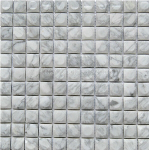 White Marble Tumbled Mosaic Tiles /White Carrara Marble Mosaic Tiles /White Marble Mosiac for Bar