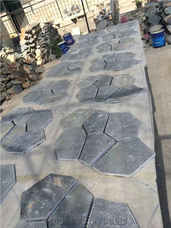 Wholesale Multicolor Crazy Slate Tile/Cheap Slate Flagging Tile/Flagstone Walkway Pavers/China Rustic Slate Random Flagstone Pavers/Floor Paving/Walkway Pavers/Best Price Slate & High Quality Slate