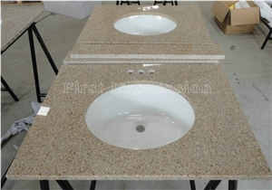 Yellow Granite Vanity Top /G682 Yellow Granite Countertop /G682 Rusty Granite Vanity Top /Goden Yellow Kitchen Countertop /Polished G682 Kitchen Top
