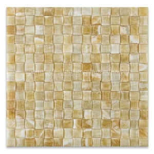Yellow Jade Mosaic/Honey Onyx Mosaic/Gold Onyx Mosaic/China Honey Yellow Onyx Mosaic/Beige Onyx Mosaic For Floor & Wall/Composited Mosaic/New Polished Mosaic