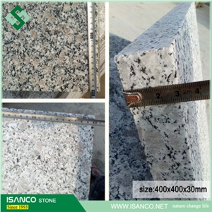 China Shandong Origin Grey Color G383 Granite Flamed Brushed Antislip Finish Floor Driveway Paving Wall Cladding Steps Window Sills Usage Sesame Grey Flooring Skirting Tiles Pattern
