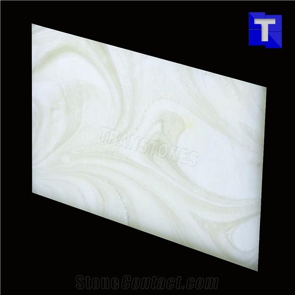 Artificial Onyx Stone Panels Translucent Alabaster Resin Sheet for Wall and Ceiling Decors