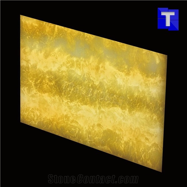 Brown Marble Artificial Stone Tiles Faux Alabaster Sheet Resin Panel Onyx Slabs for Bar Counter Table Lighting Designs
