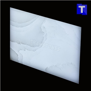China Snow White Artificial Alabaster Resin Backlit Panel