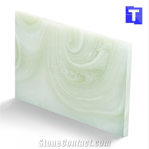 Faux Alabaster Resin Panels Artificial Onyx Marble Stone Slabs for Wall and Table Designs