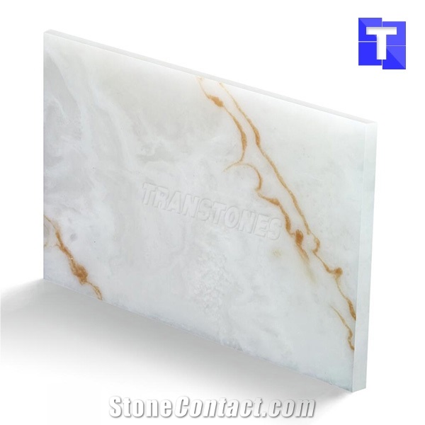 Faux Alabaster Sheet Translucent Stone Resin Panels Slabs & Tiles