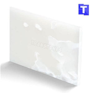 Hard Rock White Artificial Resin Sheet Artificial Onyx Stone Slabs for Wall and Door Designs