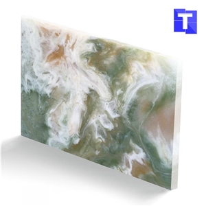 Hot Design Faux Sheet Artificial Marble Stone Tiles with Random Patterns