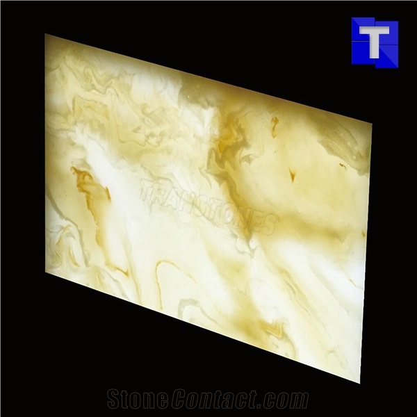 Translucent Resin Panel Faux Sheet Onyx Stone Tiles for Lighting Box Designs