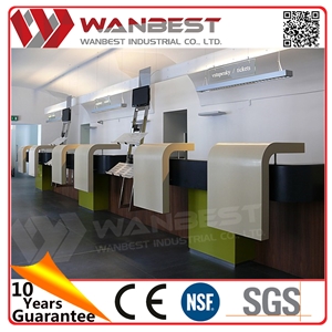 China Supplier Quality Solid Surface Reception Desks Modern Clinic Marble Top Reception Desk