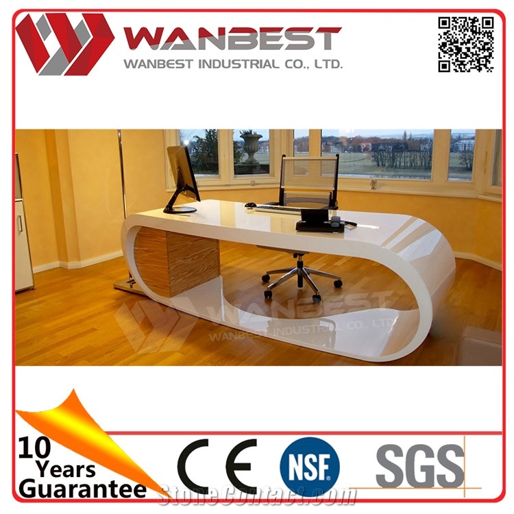 Custom Office Machine High Gloss White and Furniture Office Furniture Wanbest Furniture in China
