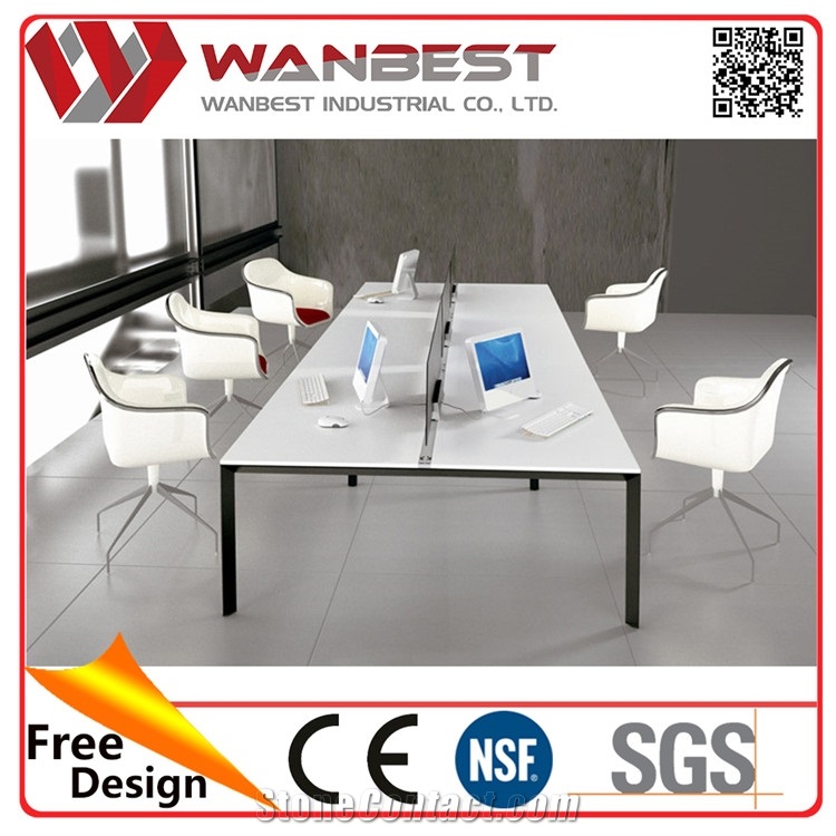 Imported Furniture China Staples Office Furniture Desks 4 Person Workstation
