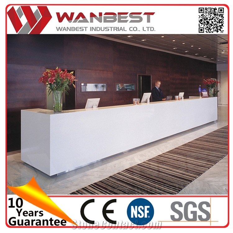 Latest Countertops Furniture Designs Used Reception Desk with Stone Wanbest Reception Desk