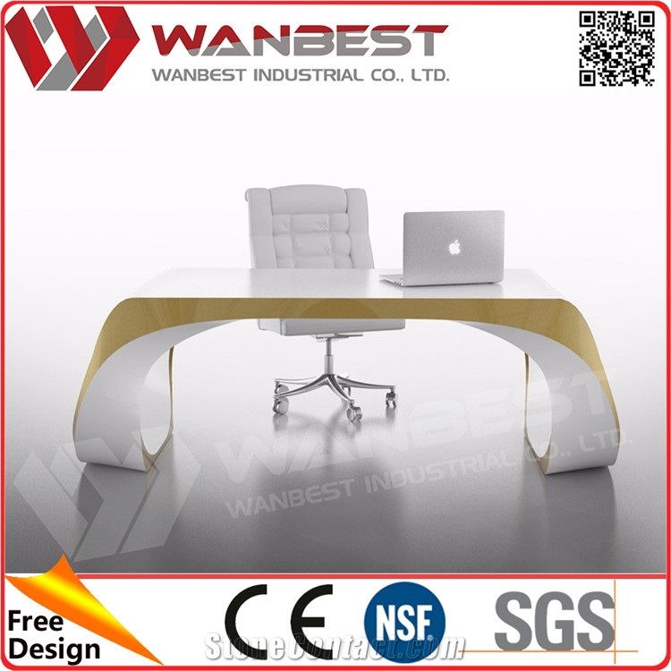 Luxury Office Furniture Office Counter Design Executive Office Desk Solid Surface Reception Desk