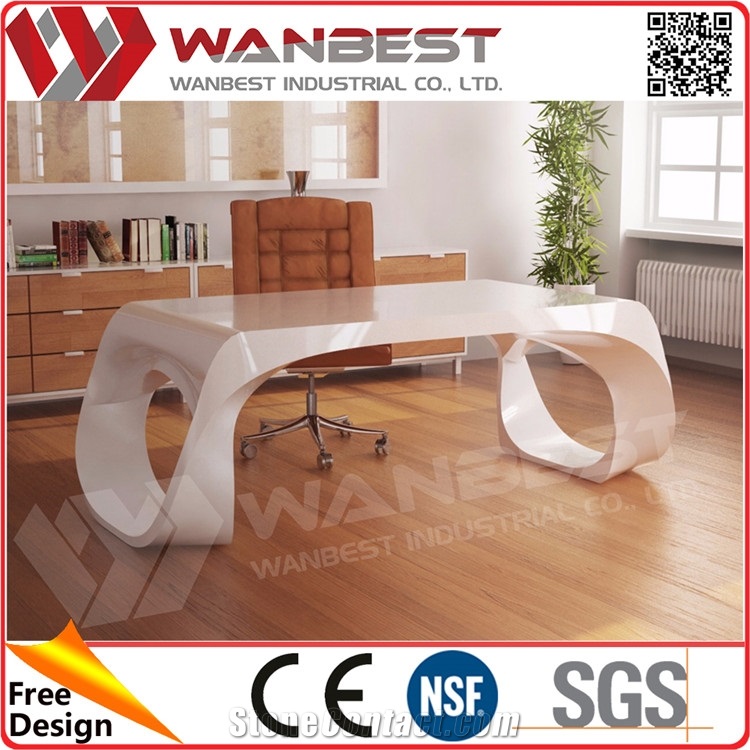 Luxury Office Furniture Office Counter Design Executive Office Desk Solid Surface Reception Desk