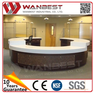 New Product Best Belling Tiny Bar Round Solid Surface Reception Desk