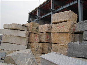 Cheapest Price High Quality Own Factory Direct Sale Natural G682 Granite Mushroom Stone for Wall Cladding,Chinese Yellow Granite Building Stones