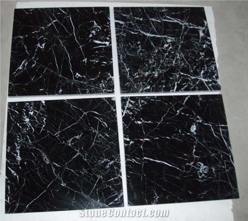 Hot Sale Good Price Nero Marquina,Black Marquina,China Black With Vein Marble Tiles & Slabs & Cut-To-Size for Project/Hotel/House