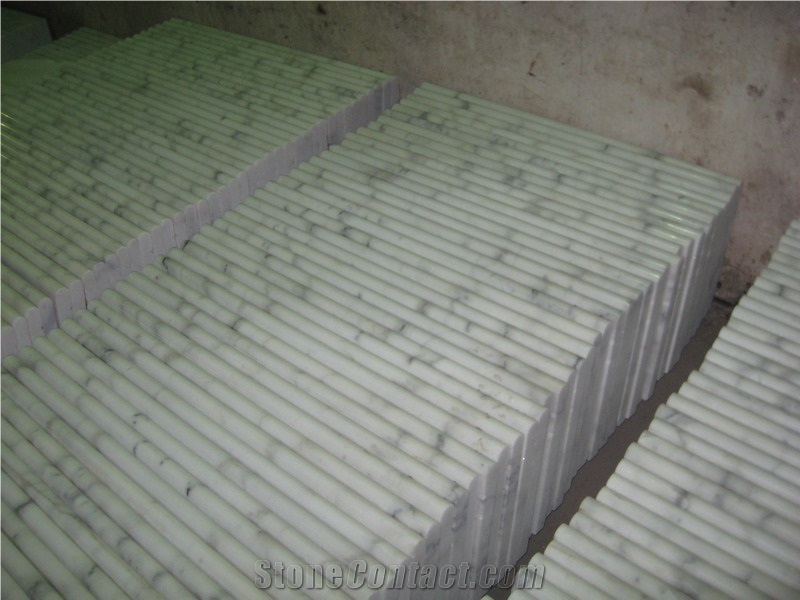 Lowest Price High Quality Guangxi White,China Cararra White Marble Stairs & Steps & Riser for Interior Decoration