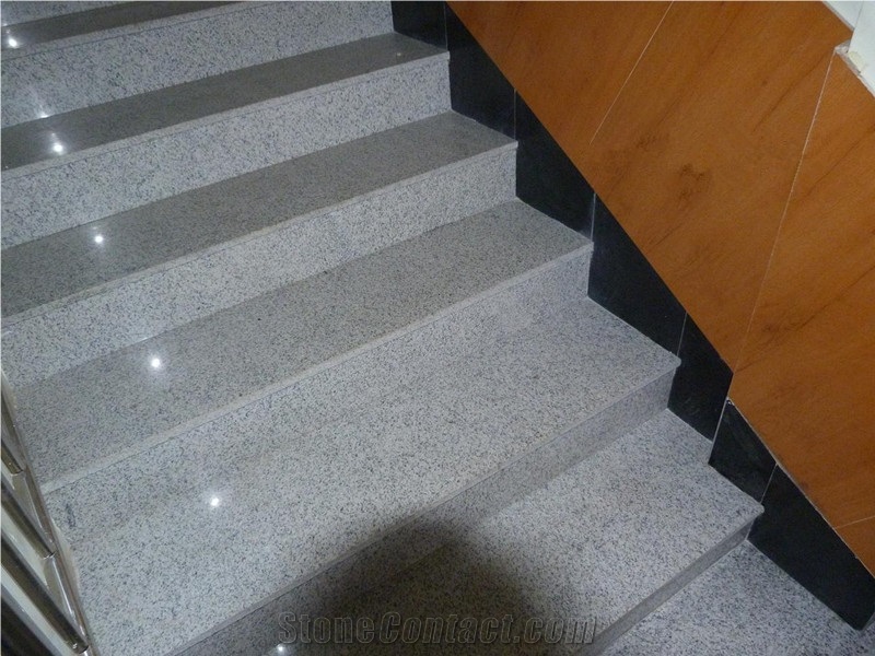 Own Factory Good Price High Quality Chinese Natural Shandong Sesame White/Crystal White/China Blanco Platinum Granite Stairs & Steps & Riser for Project/Hotel/House