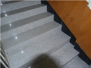 Own Factory Good Price High Quality Chinese Natural Shandong Sesame White/Crystal White/China Blanco Platinum Granite Stairs & Steps & Riser for Project/Hotel/House