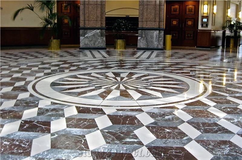Marble Waterjet Floor Pattern
