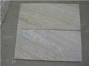 Golden Line Quartzite Tile, China Beige Quartzite
