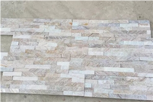 Golden Line Quartzite Tile, China Beige Quartzite