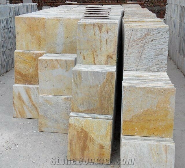 Yellow Quartzite Tiles, China Beige Quartzite