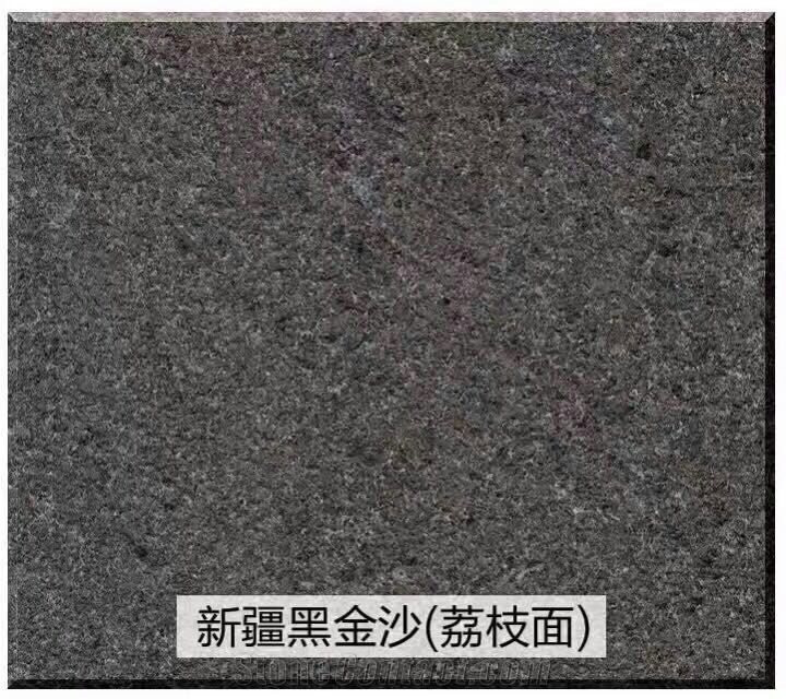 Cosmic Black Granite with Beautiful Sparkles Granite Blocks from Xinjiang