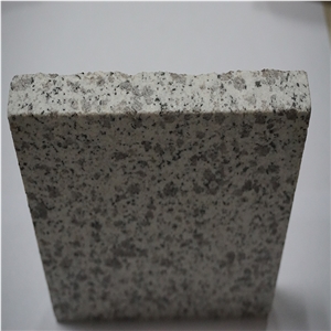 G603 Granite Stairs, Polished + Flame Line for Non Sleep 5 cm + Polished Front Edge Regular Beveling, + Risers, Top Polish