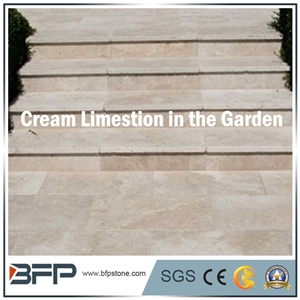 Arc Limestone Step & Yellow Limestone Step & Cream Limestone Step